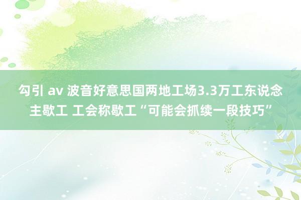 勾引 av 波音好意思国两地工场3.3万工东说念主歇工 工会称歇工“可能会抓续一段技巧”