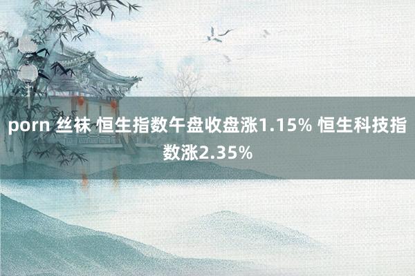 porn 丝袜 恒生指数午盘收盘涨1.15% 恒生科技指数涨2.35%