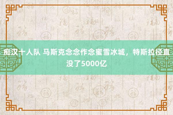 痴汉十人队 马斯克念念作念蜜雪冰城，特斯拉径直没了5000亿