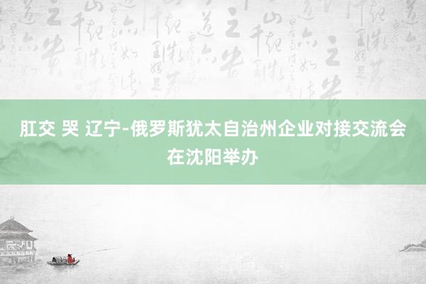 肛交 哭 辽宁-俄罗斯犹太自治州企业对接交流会在沈阳举办