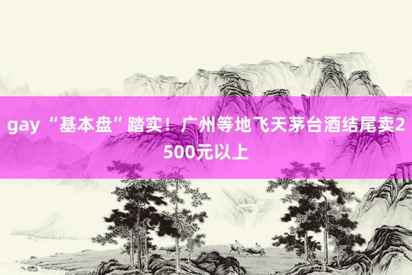 gay “基本盘”踏实！广州等地飞天茅台酒结尾卖2500元以上