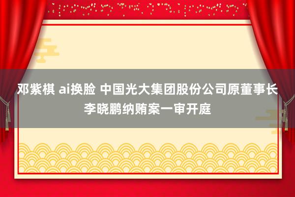 邓紫棋 ai换脸 中国光大集团股份公司原董事长李晓鹏纳贿案一审开庭