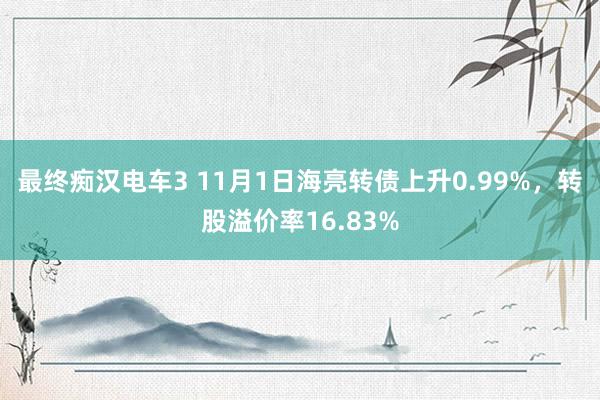 最终痴汉电车3 11月1日海亮转债上升0.99%，转股溢价率16.83%