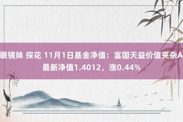 眼镜妹 探花 11月1日基金净值：富国天益价值夹杂A最新净值1.4012，涨0.44%