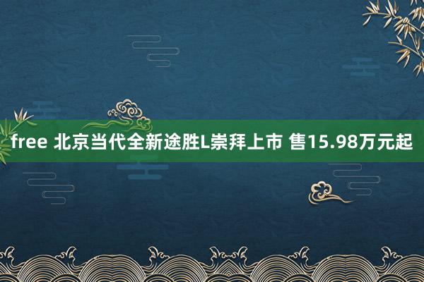 free 北京当代全新途胜L崇拜上市 售15.98万元起