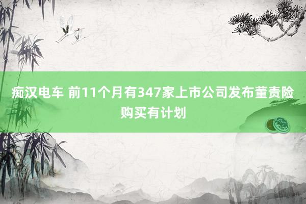 痴汉电车 前11个月有347家上市公司发布董责险购买有计划