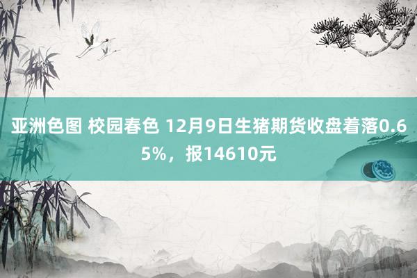 亚洲色图 校园春色 12月9日生猪期货收盘着落0.65%，报14610元