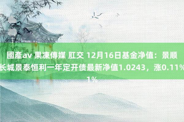 國產av 果凍傳媒 肛交 12月16日基金净值：景顺长城景泰恒利一年定开债最新净值1.0243，涨0.11%