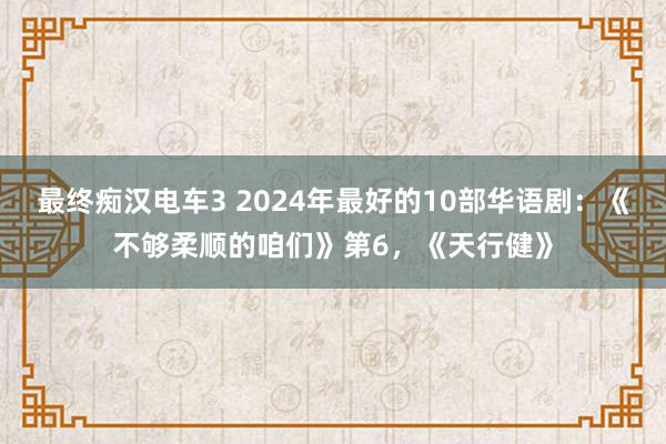 最终痴汉电车3 2024年最好的10部华语剧：《不够柔顺的咱们》第6，《天行健》