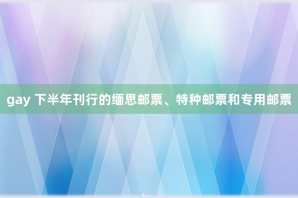 gay 下半年刊行的缅思邮票、特种邮票和专用邮票