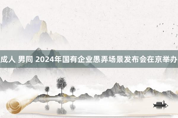 成人 男同 2024年国有企业愚弄场景发布会在京举办