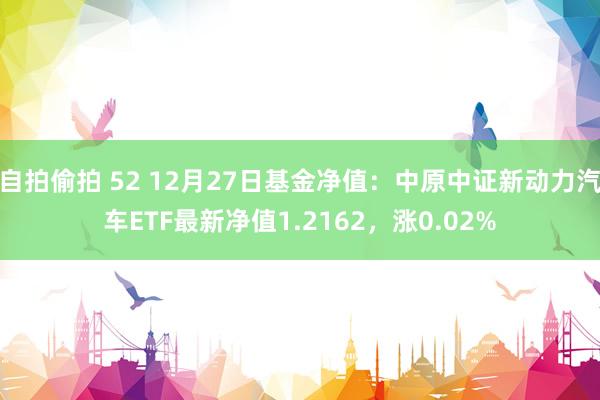 自拍偷拍 52 12月27日基金净值：中原中证新动力汽车ETF最新净值1.2162，涨0.02%