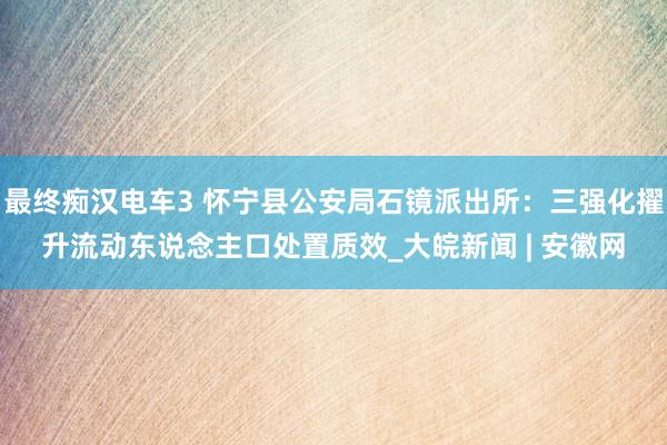 最终痴汉电车3 怀宁县公安局石镜派出所：三强化擢升流动东说念主口处置质效_大皖新闻 | 安徽网