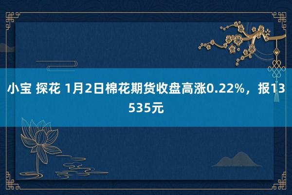 小宝 探花 1月2日棉花期货收盘高涨0.22%，报13535元