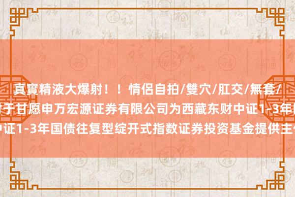 真實精液大爆射！！情侶自拍/雙穴/肛交/無套/大量噴精 国债东财: 对于甘愿申万宏源证券有限公司为西藏东财中证1-3年国债往复型绽开式指数证券投资基金提供主作念市做事的公告