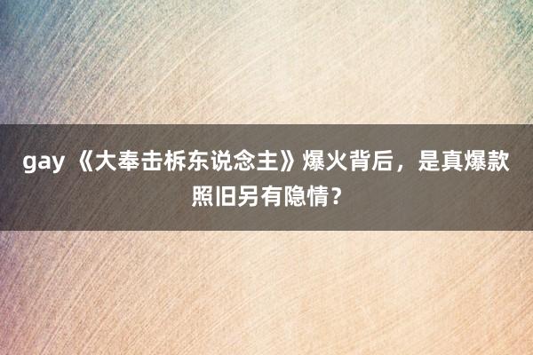 gay 《大奉击柝东说念主》爆火背后，是真爆款照旧另有隐情？