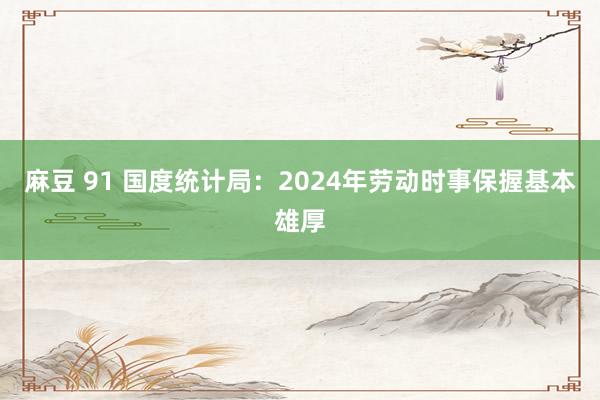 麻豆 91 国度统计局：2024年劳动时事保握基本雄厚