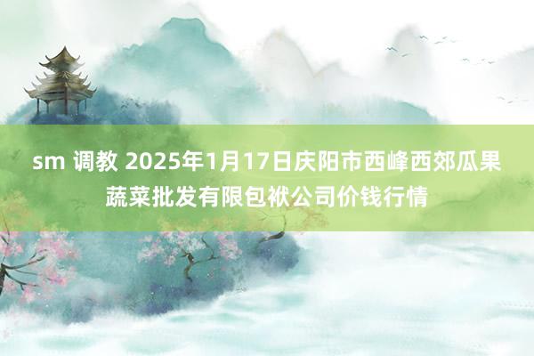 sm 调教 2025年1月17日庆阳市西峰西郊瓜果蔬菜批发有限包袱公司价钱行情